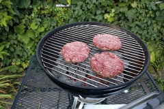 Hamburgers on a Grill